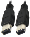 2 Meter Firewire IEEE 1394 Cable 6pin to 6pin Blac
